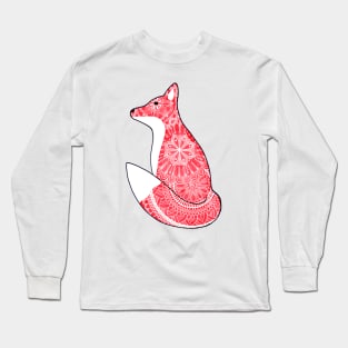 Red Fox Mandala Long Sleeve T-Shirt